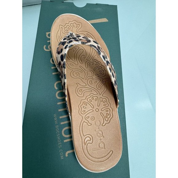 B.O.C. Aimee  Flip-Flop Thong Sandals Tan Leopard Print Tan Size 6 New In Box - Picture 11 of 14